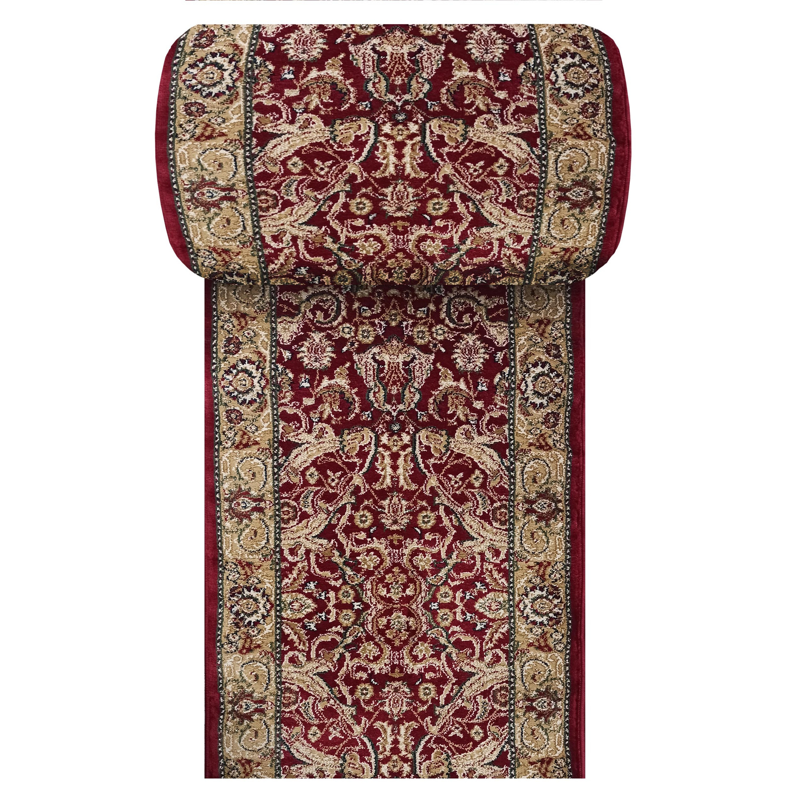 Chodnik Kashmir New 02 - czerwony - szerokość od 60 cm do 120 cm