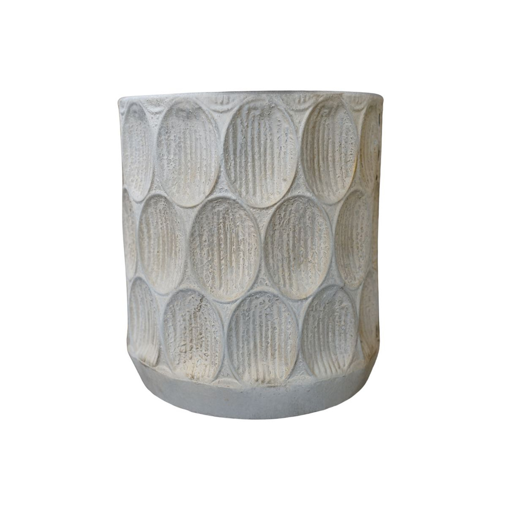 Osłonka metalowa ecru przycierana koła 25x26cm