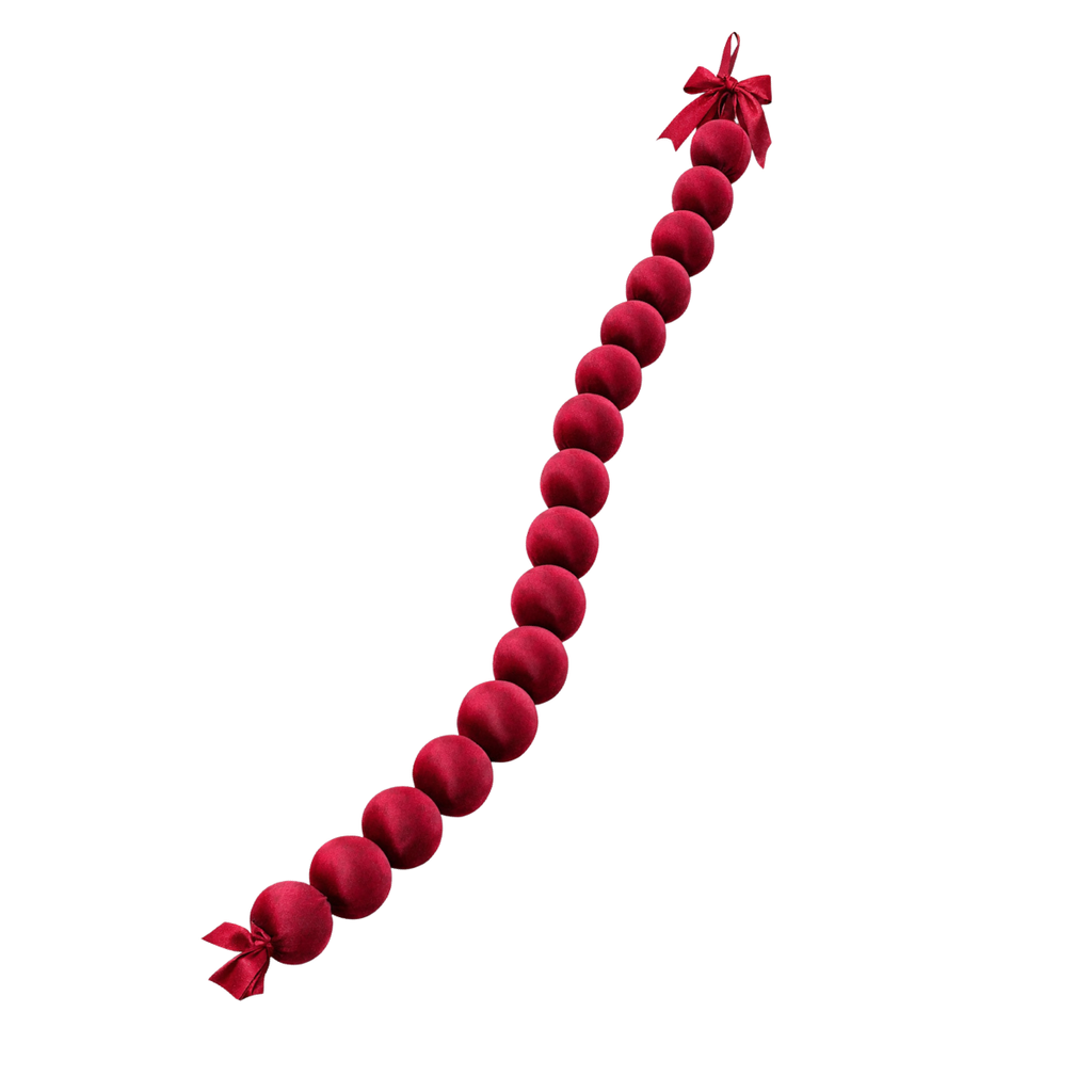 Girlanda z bombek czerwonych 150 cm