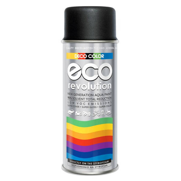 Lakier w sprayu Czarny mat 400 ml Eco Revolution