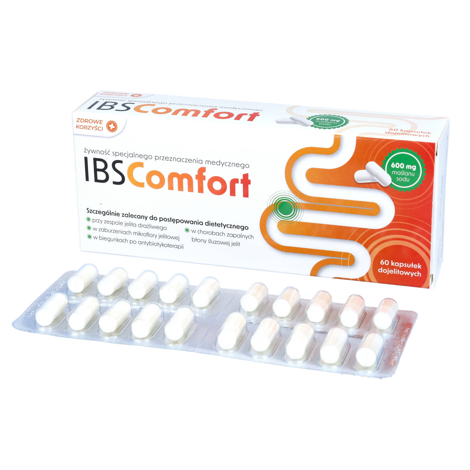 Zdrowe korzyści, ibs comfort, 60 kapsułek