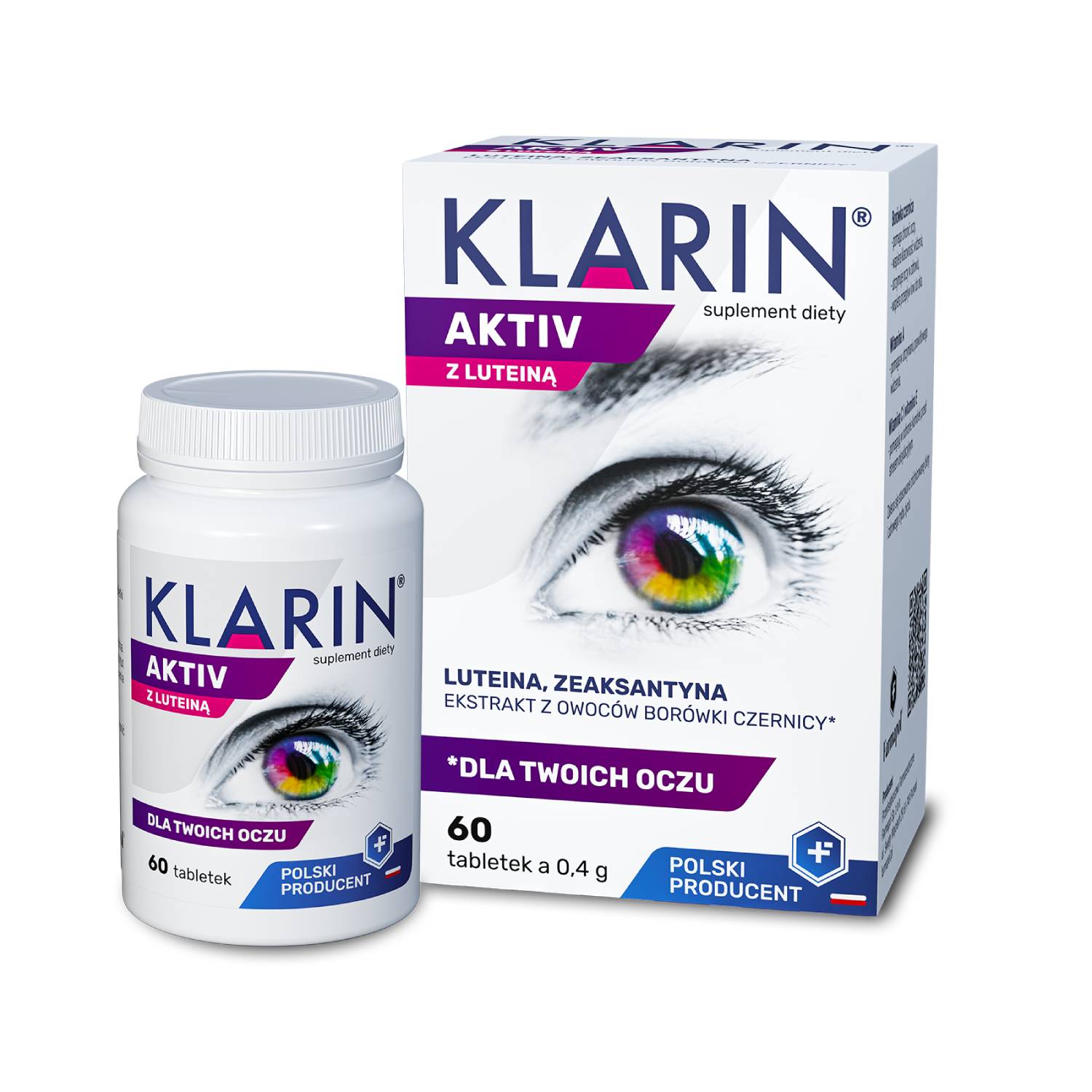 Klarin aktiv z luteiną, 60 tabletek