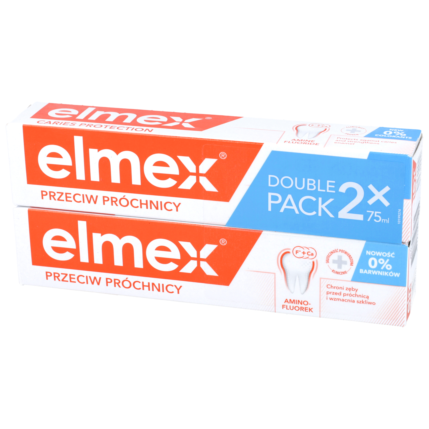 Elmex - pasta do zębów przeciw próchnicy, duopak, 2 x 75 ml