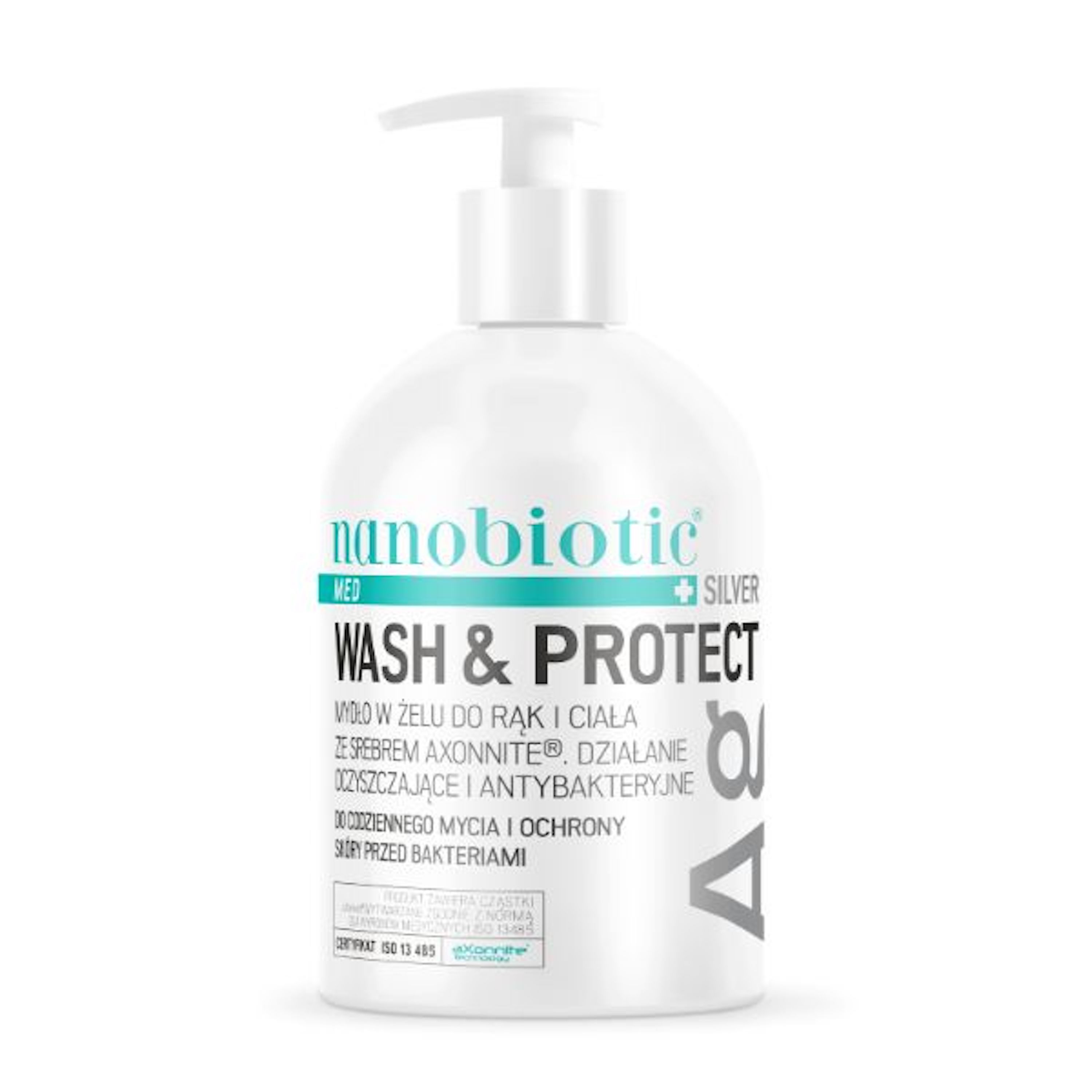Nanobiotic - med silver, mydło antybakteryjne, 500 ml