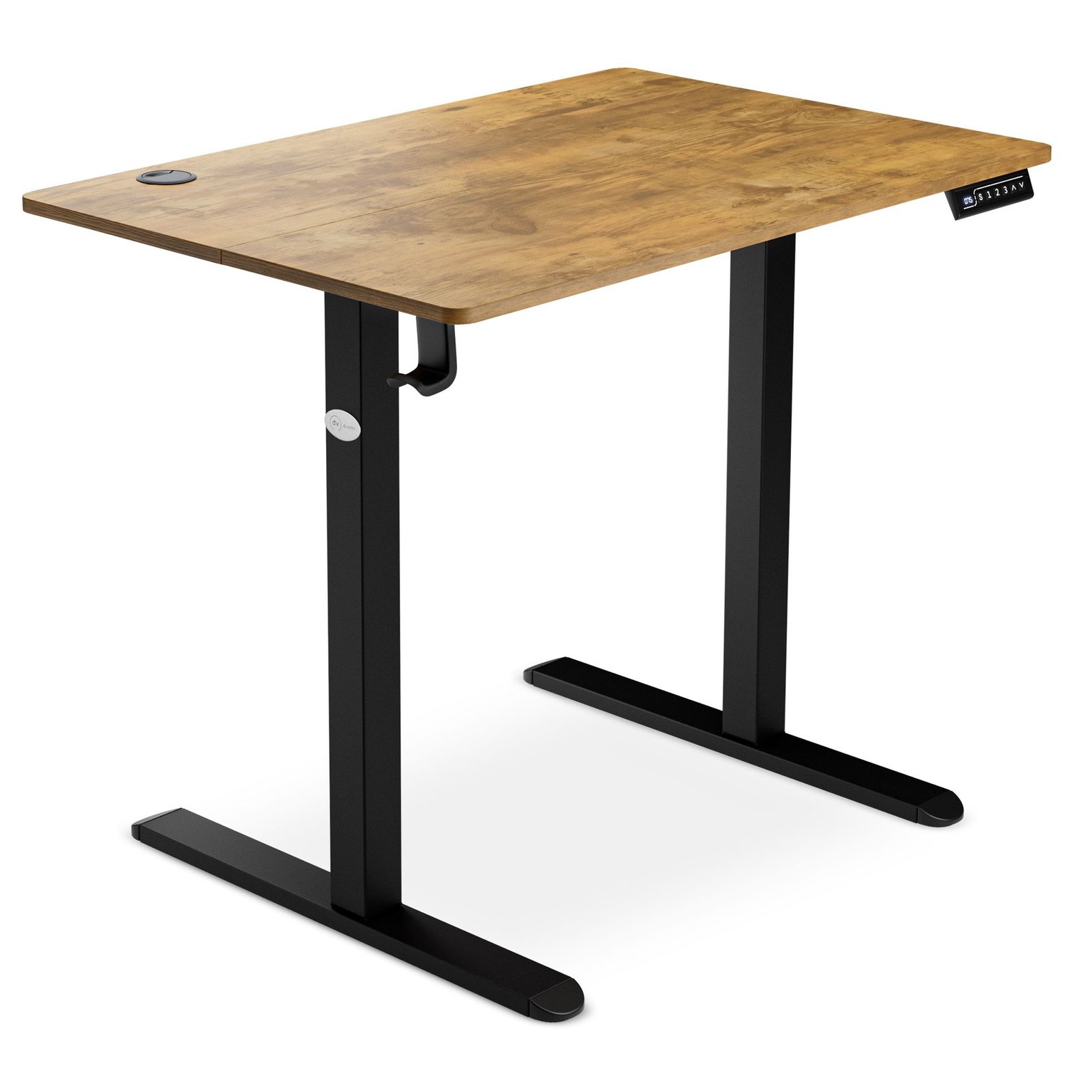 Höhenverstellbarer Schreibtisch BARGA - Braun