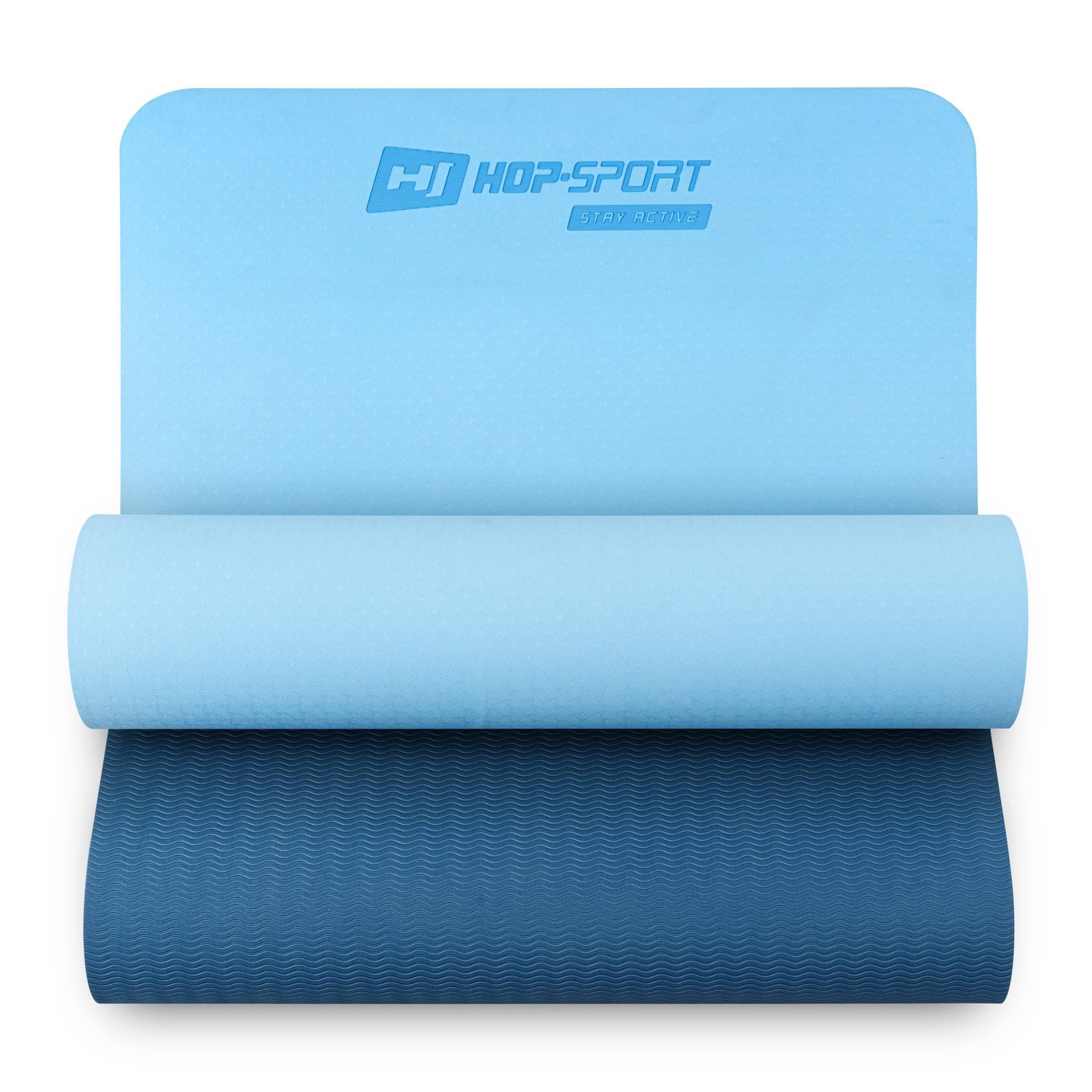 Yogamatte TPE 0,6cm blau/hellblau
