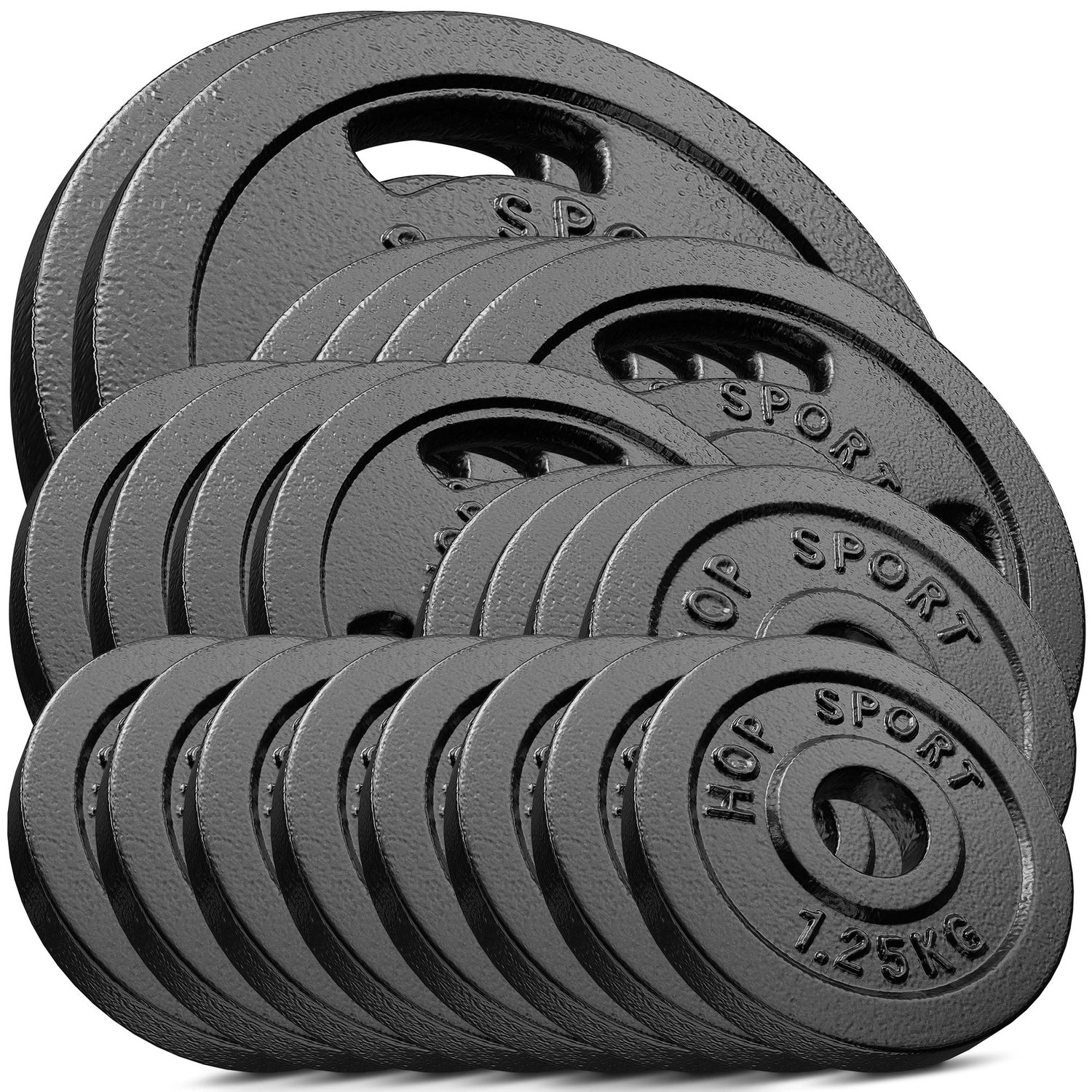 Sada liatinových kotúčov 120kg (2x20 4x10 4x5 4x2,5 8x1,25)