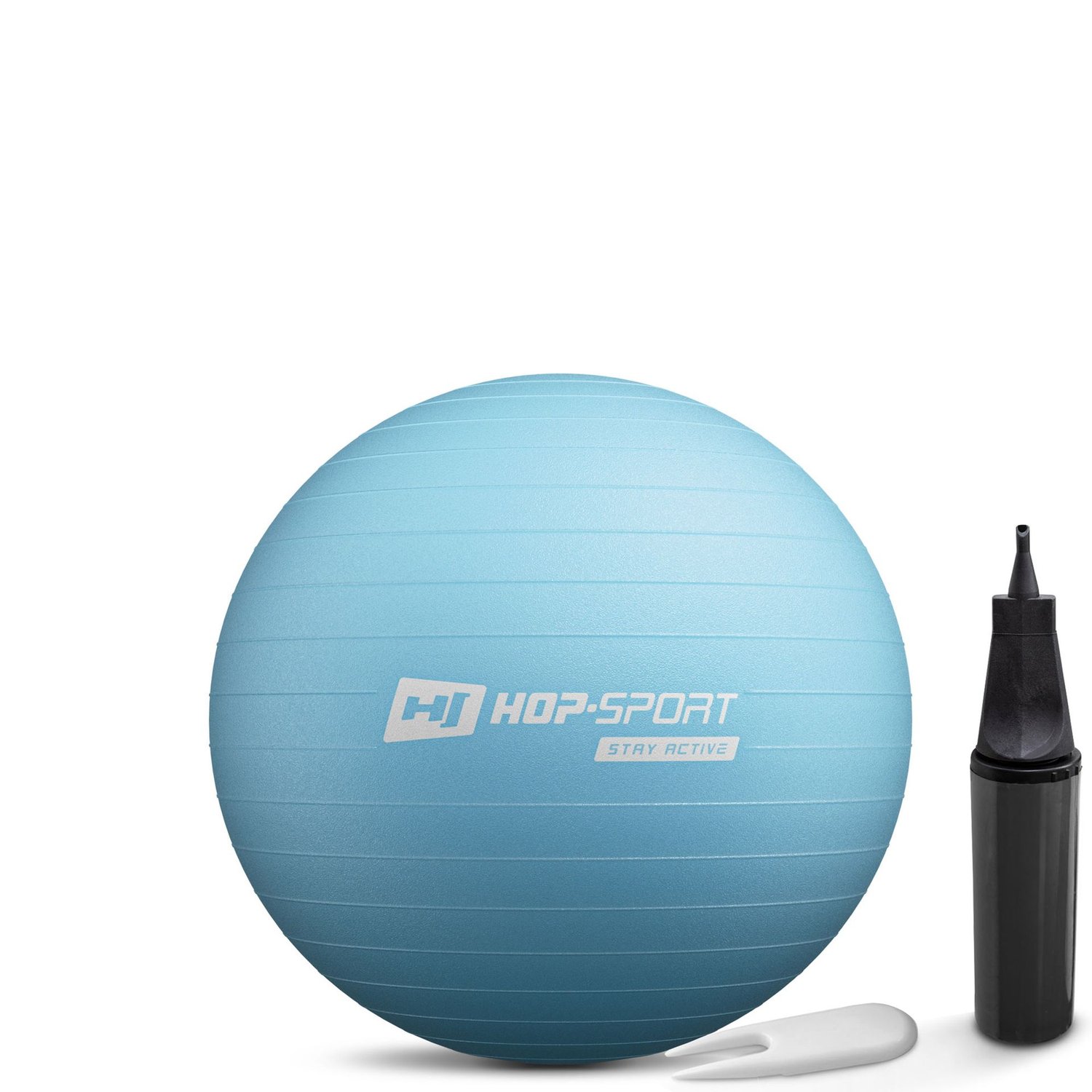 Piłka fitness 45cm z pompką - niebieska