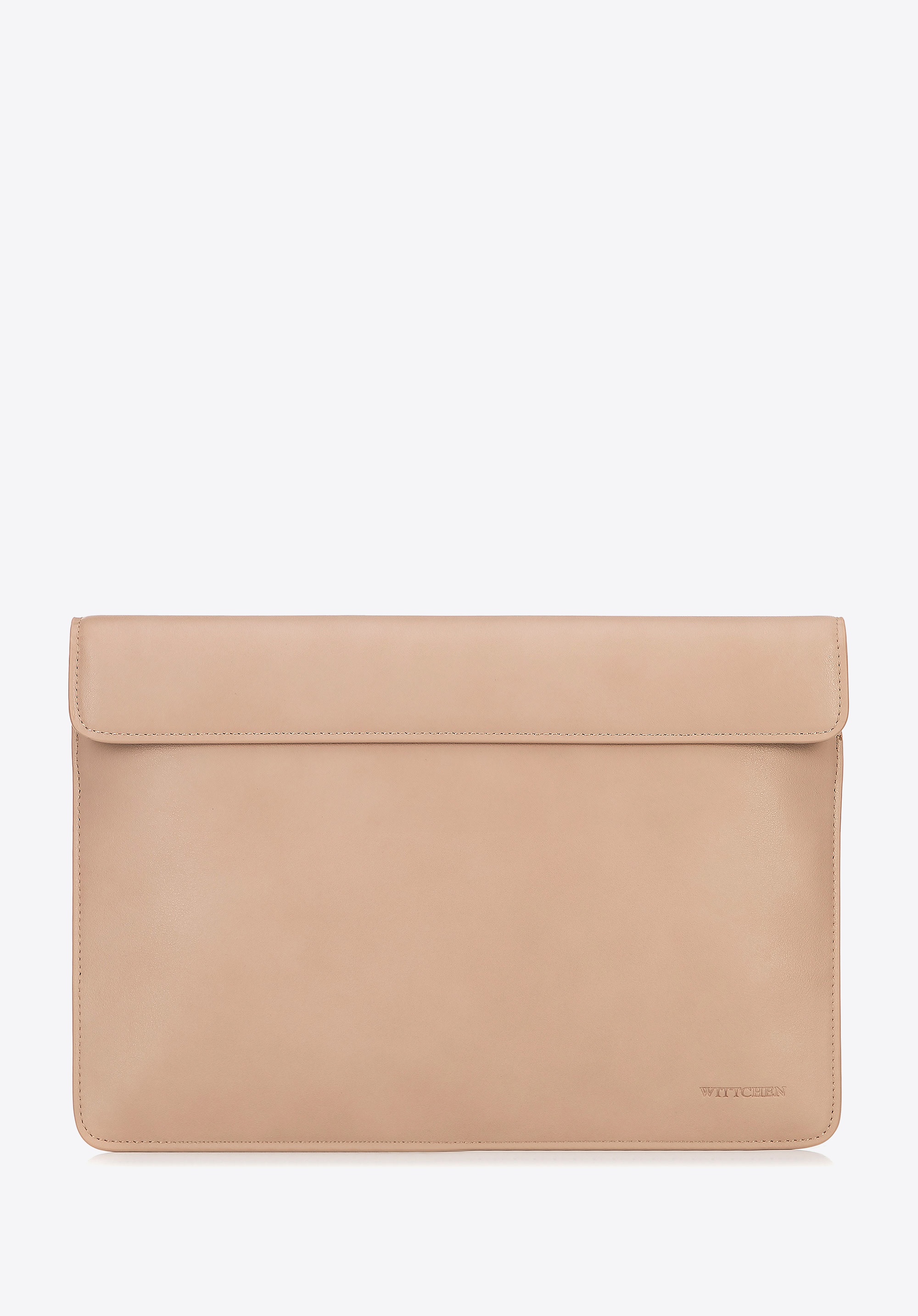 Etui na laptopa 13” z imitacji skóry beżowe