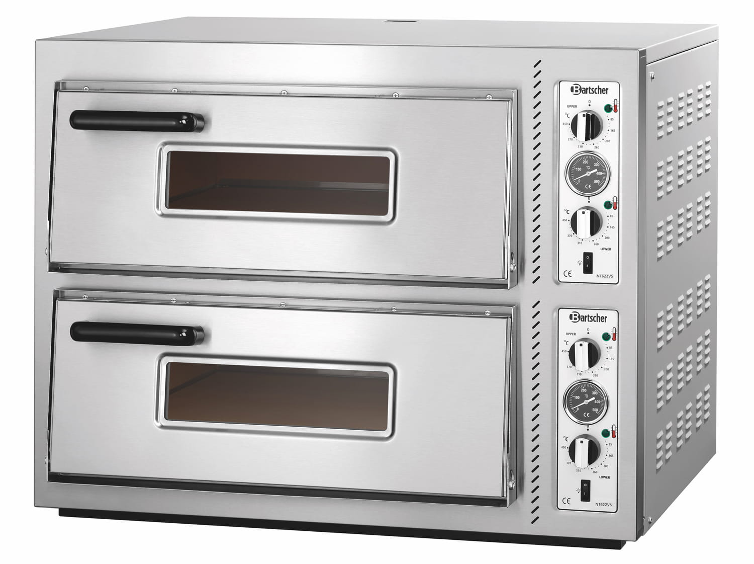 Piec do pizzy 2-poziomowy 8x30cm szamot 400V