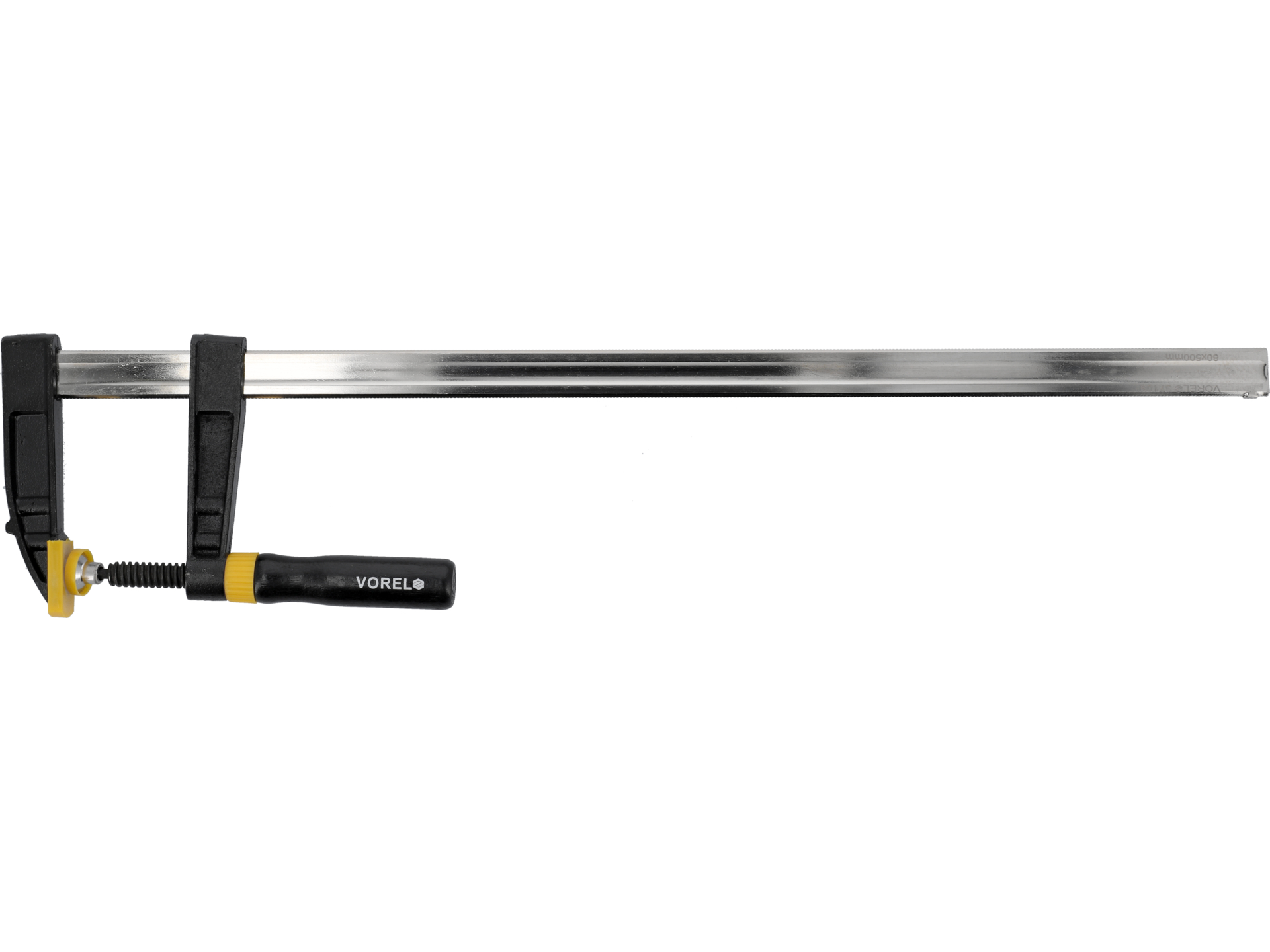 Ścisk stolarski VOREL 500x80mm żeliwne szczęki drewniany uchwyt 37109