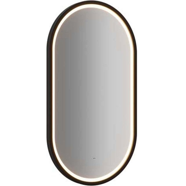 COMAD Lustro LED APOLLO 2 czarne 90x50 cm
