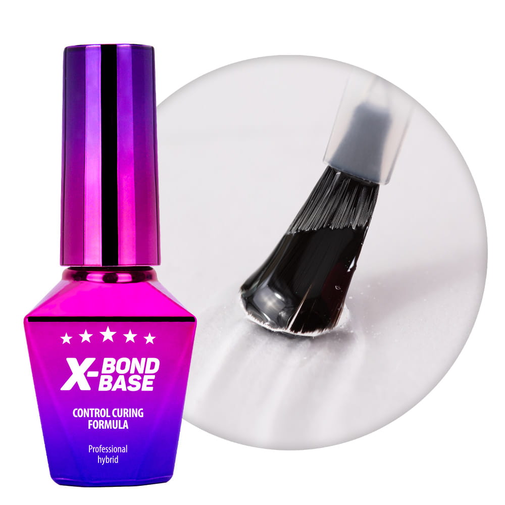 Baza wcierka baza zwiększająca przyczepność manicure pedicure X-Bond Base Molly Nails HEMA/Di-HEMA Free Clear 10 gram
