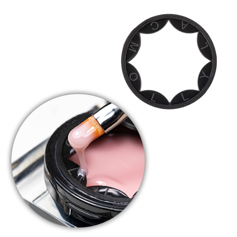 Obręcz na słoik do wycierania pędzla i przeciw wylewaniu się żelu Safety Ring 2 in 1 MollyLac 15 ml