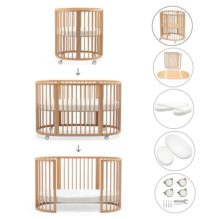 Stokke Sleepi V3 Complete Bundle - kompletny zestaw Sleepi-Natural-Sage Green