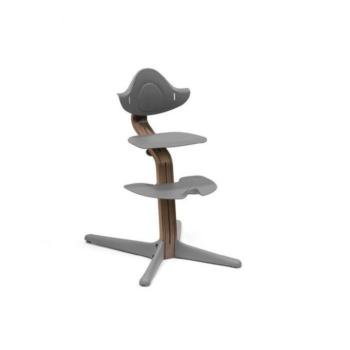 Stokke Nomi z Baby Set - krzesełko z zestawem dziecięcym-Walnut Grey-Baby Set Grey