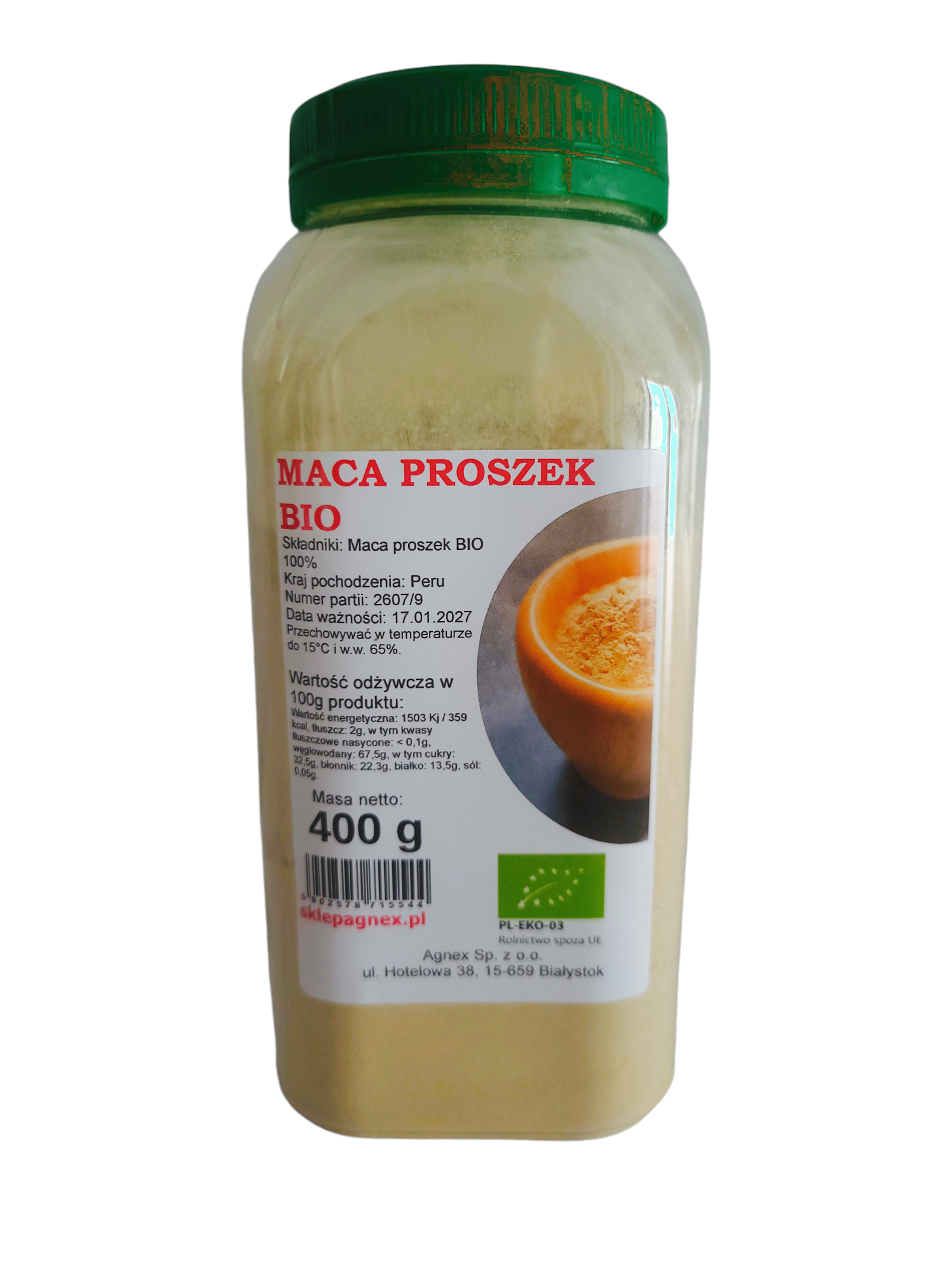 BIO Maca proszek 400g słoik