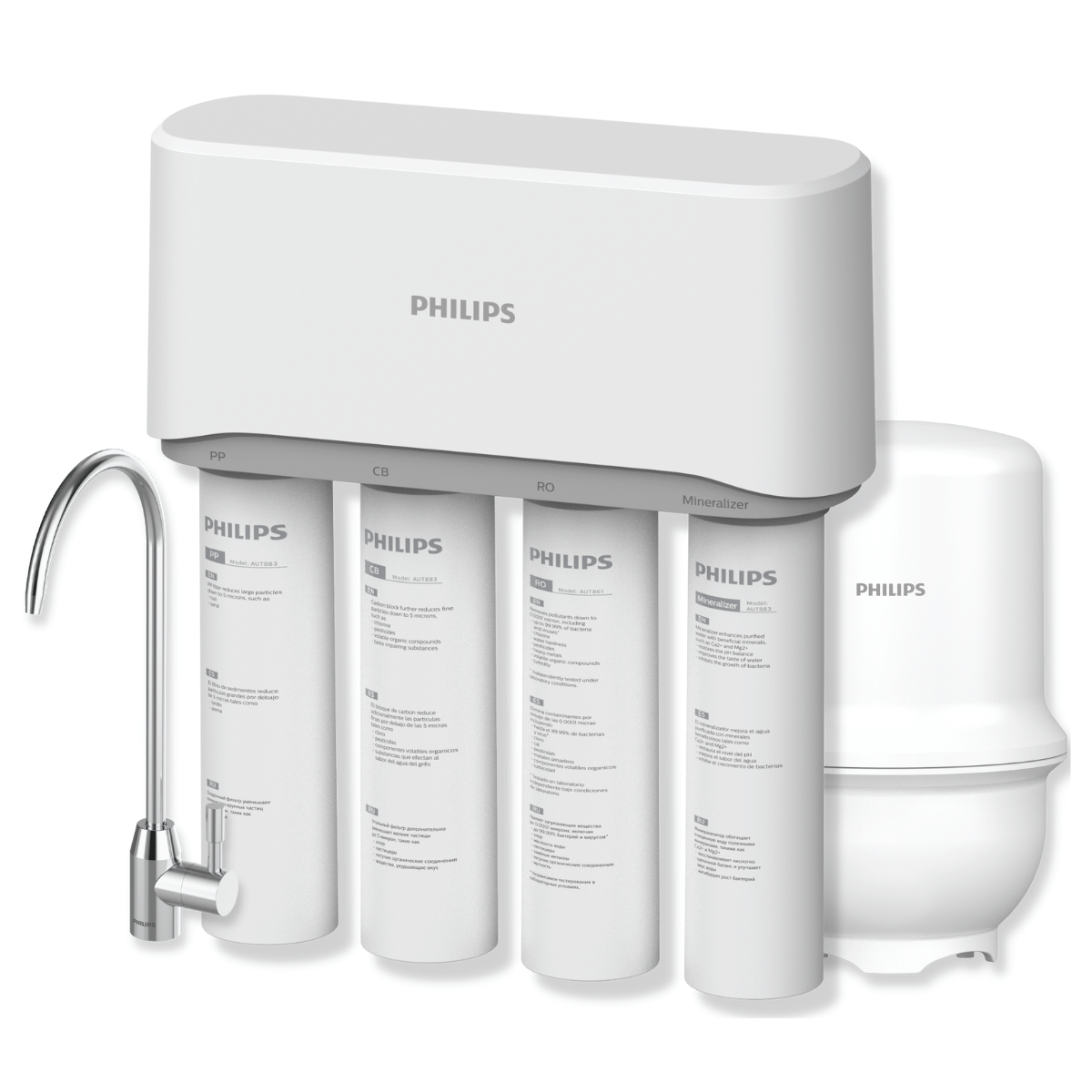PHILIPS AUT3268 system filtracji wody pod zlew. Czysta woda w Twoim domu. Odwrócona osmoza z mineralizacją od PHILIPS.