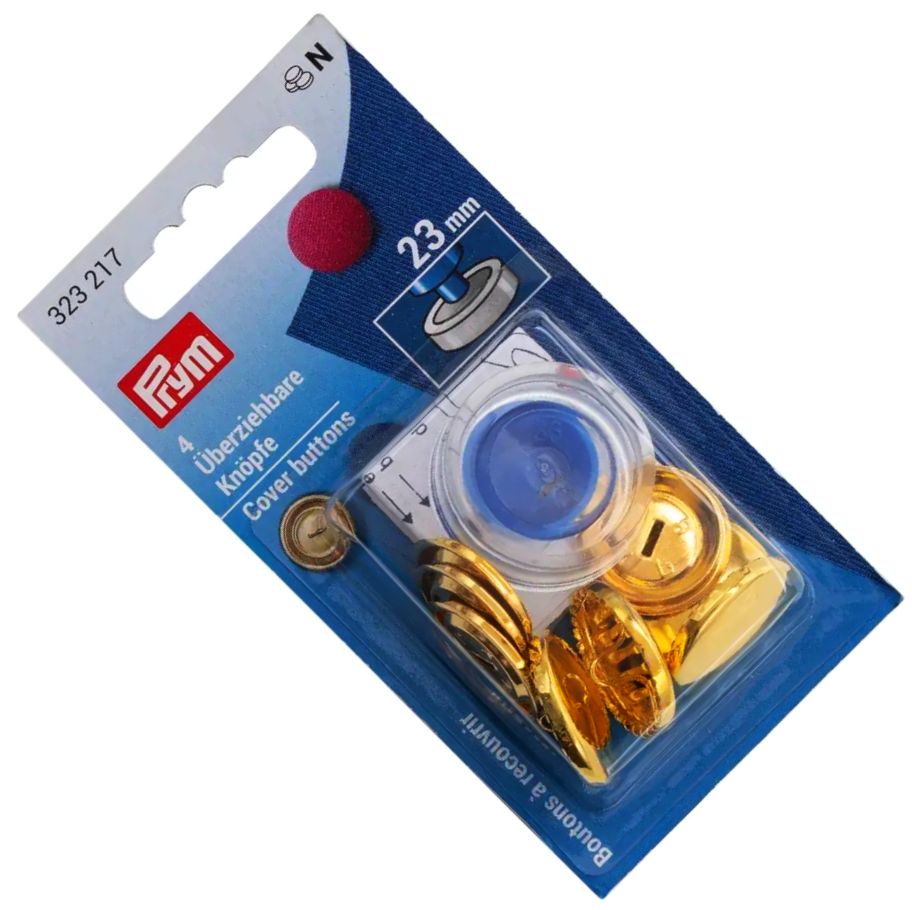 guziki do oblekania 23mm materiałem metalowy PRYM 323217
