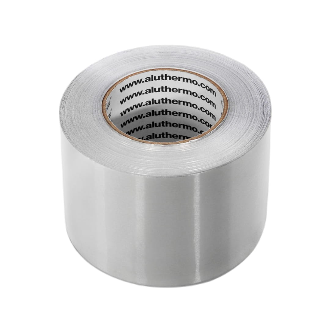 ALUTHERMO TAŚMA SYSTEMOWA SAMOPRZYLEPNA 100MM (50MB) ALUMINIOWA LAMINOWANA