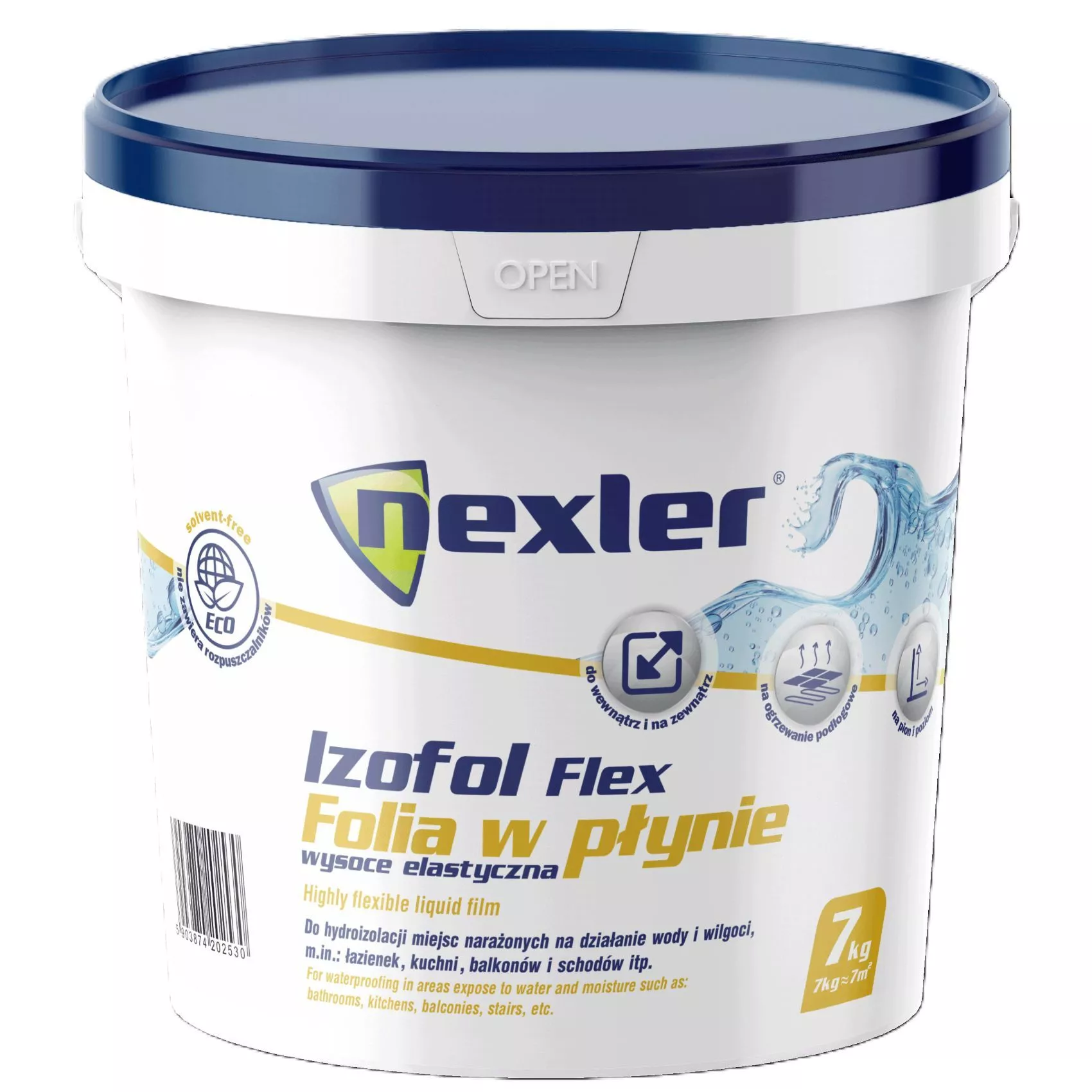 Folia w Płynie na Zewnątrz Uszczelniająca Izofol Flex 7 kg Hydroizolacja