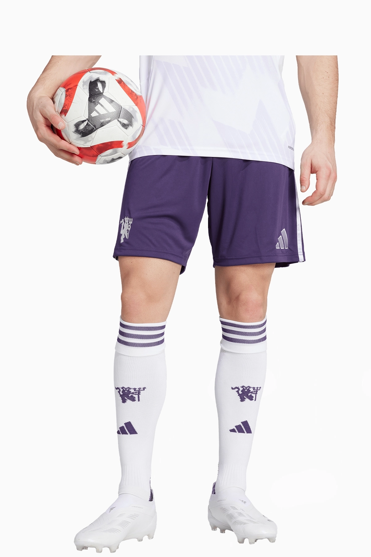 Spodenki adidas Manchester United 25/26 Wyjazdowe - Fioletowy