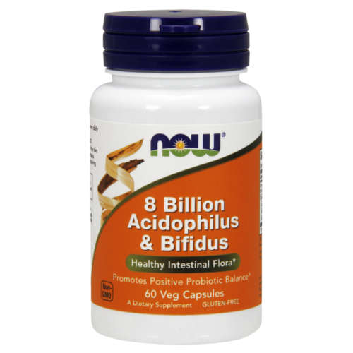 Now foods - 8 billion acidophilus and bifidus, probiotyk, 60 kapsułek
