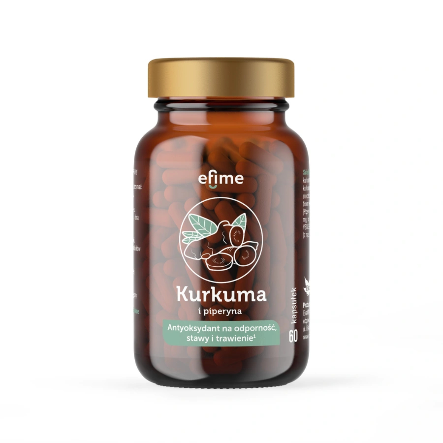 Efime kurkuma i piperyna, 60 kapsułek