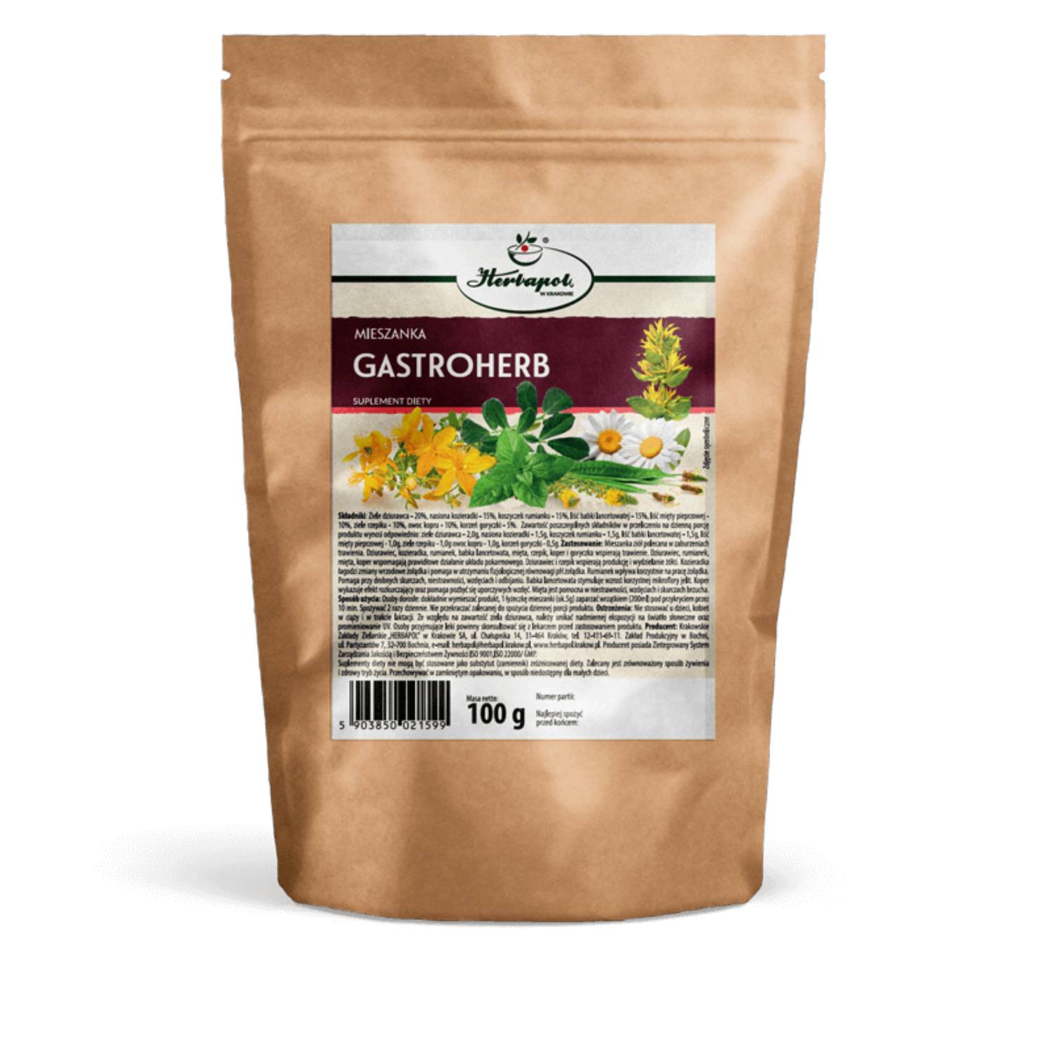 Herbapol kraków, mieszanka gastroherb, 100 g