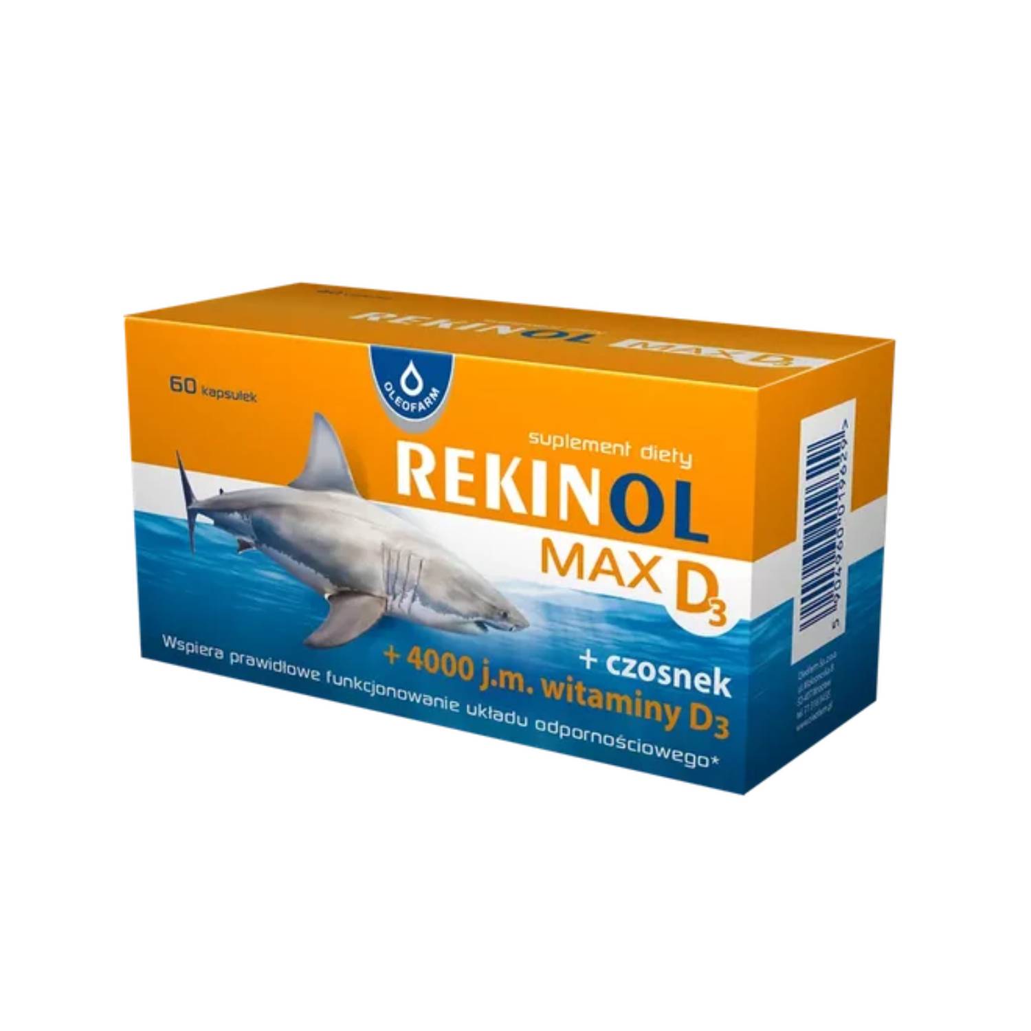 Rekinol max d3, 60 kapsułek