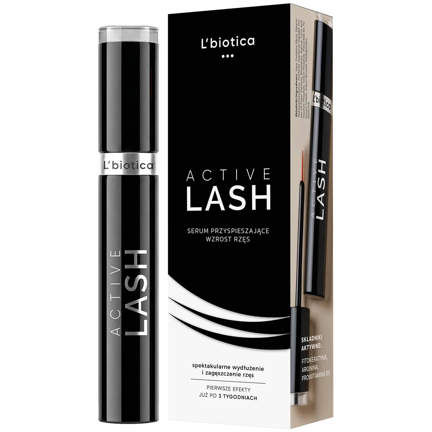 L'biotica active lash - serum przyspieszające wzrost rzęs, 3,5 ml