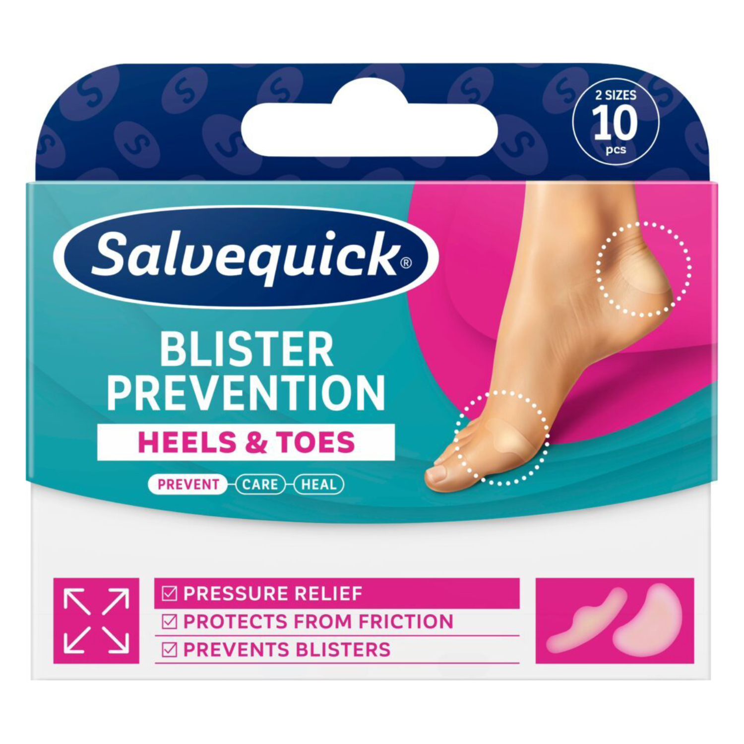 Plastry salvequick - blister prevention heels & toes, 10 sztuk