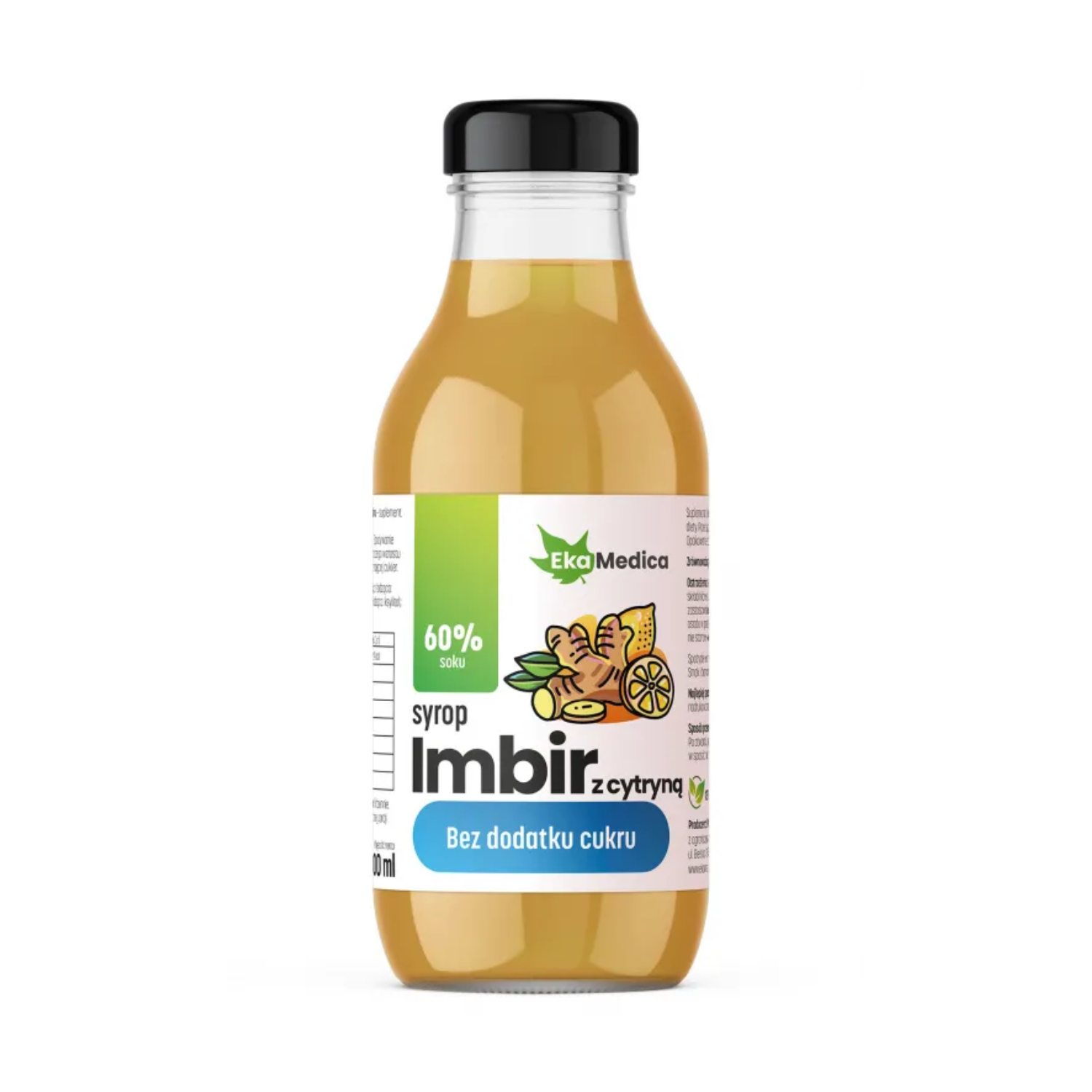 Ekamedica, syrop imbir cytryna, bez dodatku cukru, 300 ml