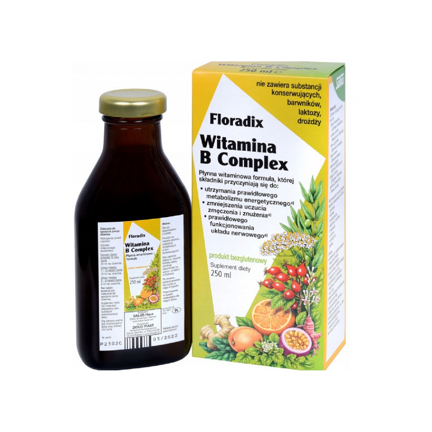 Floradix witamina b complex, płyn, 250 ml