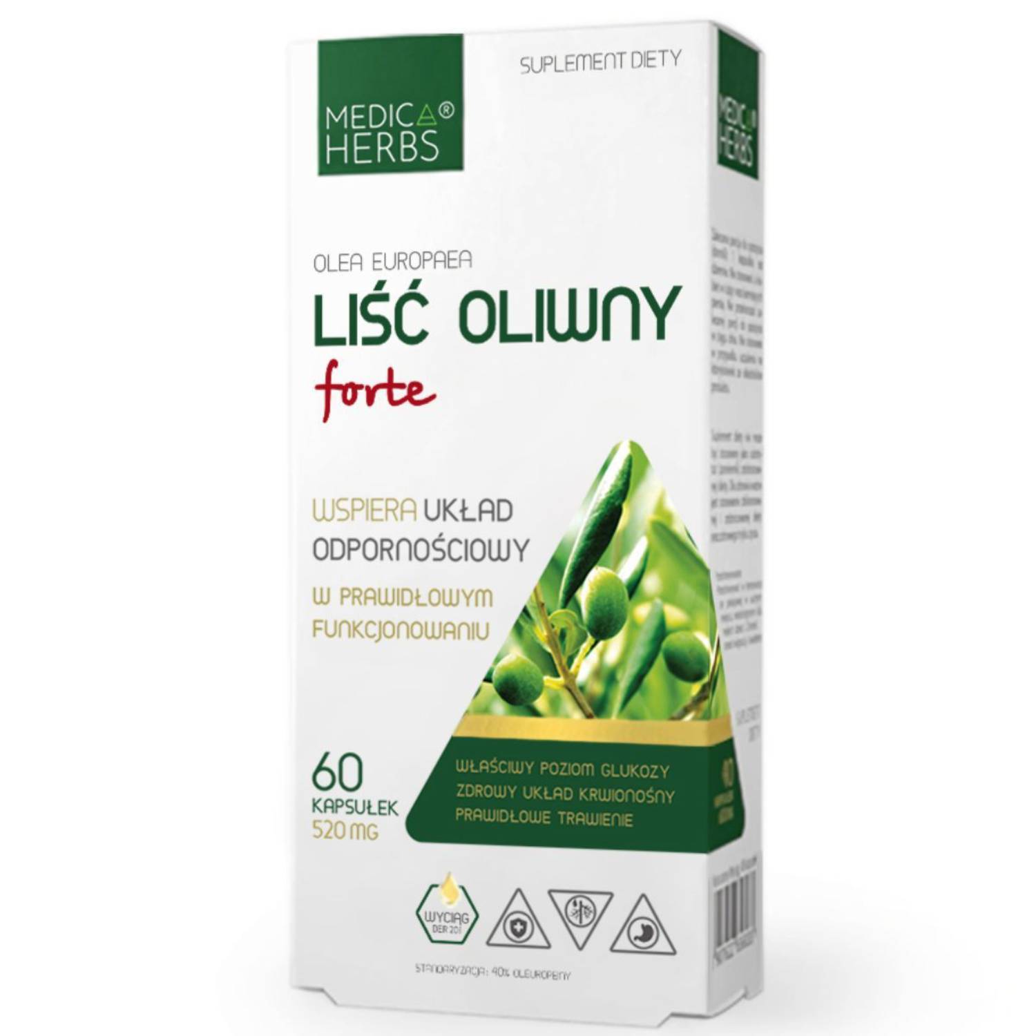 Medica herbs liść oliwny forte, 60 kapsułek