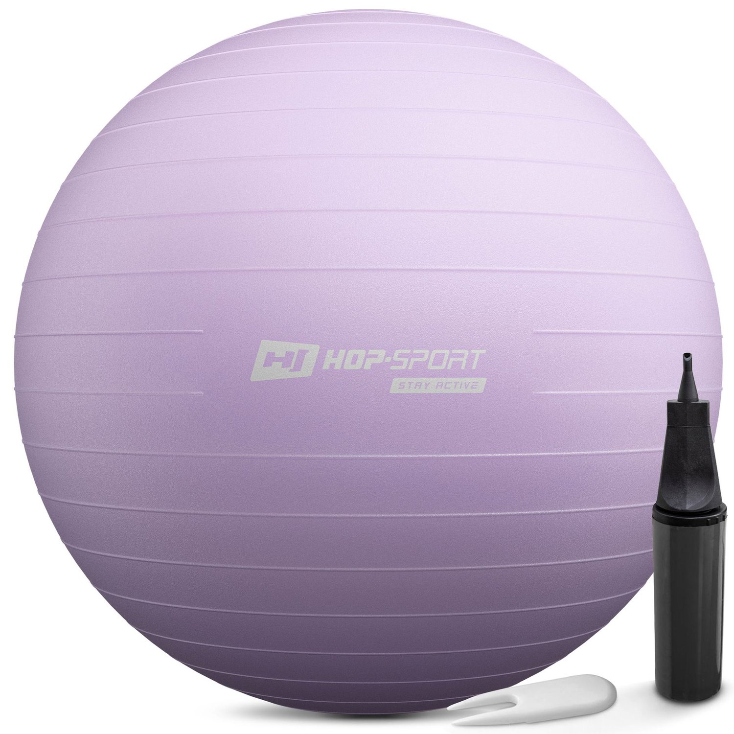 Gymnastikball 85cm mit Luftpumpe - lavendel