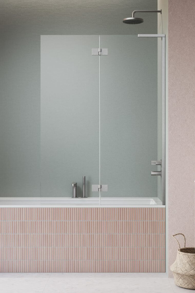 Radaway Essenza 8 SL Brushed Nickiel PND II parawan nawannowy 100 cm 2-częściowy nikiel szczotkowany/szkło przezroczyste 10500100-91-01L