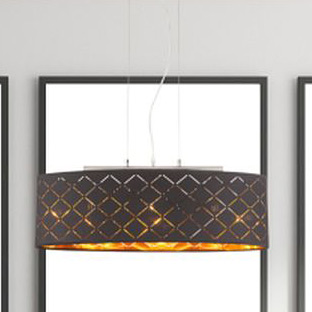 Globo Lighting Clarke lampa wisząca 3x60W czarna/złota 15229H2