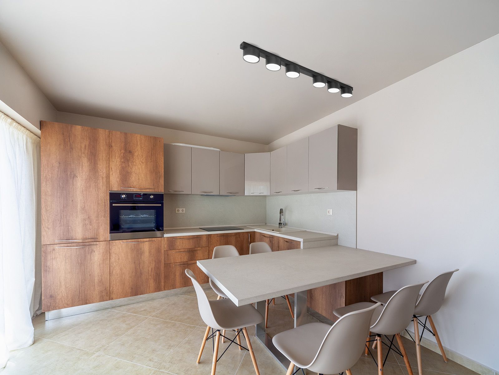Kaja Cruz lampa podsufitowa 6x10 W czarna K-5534