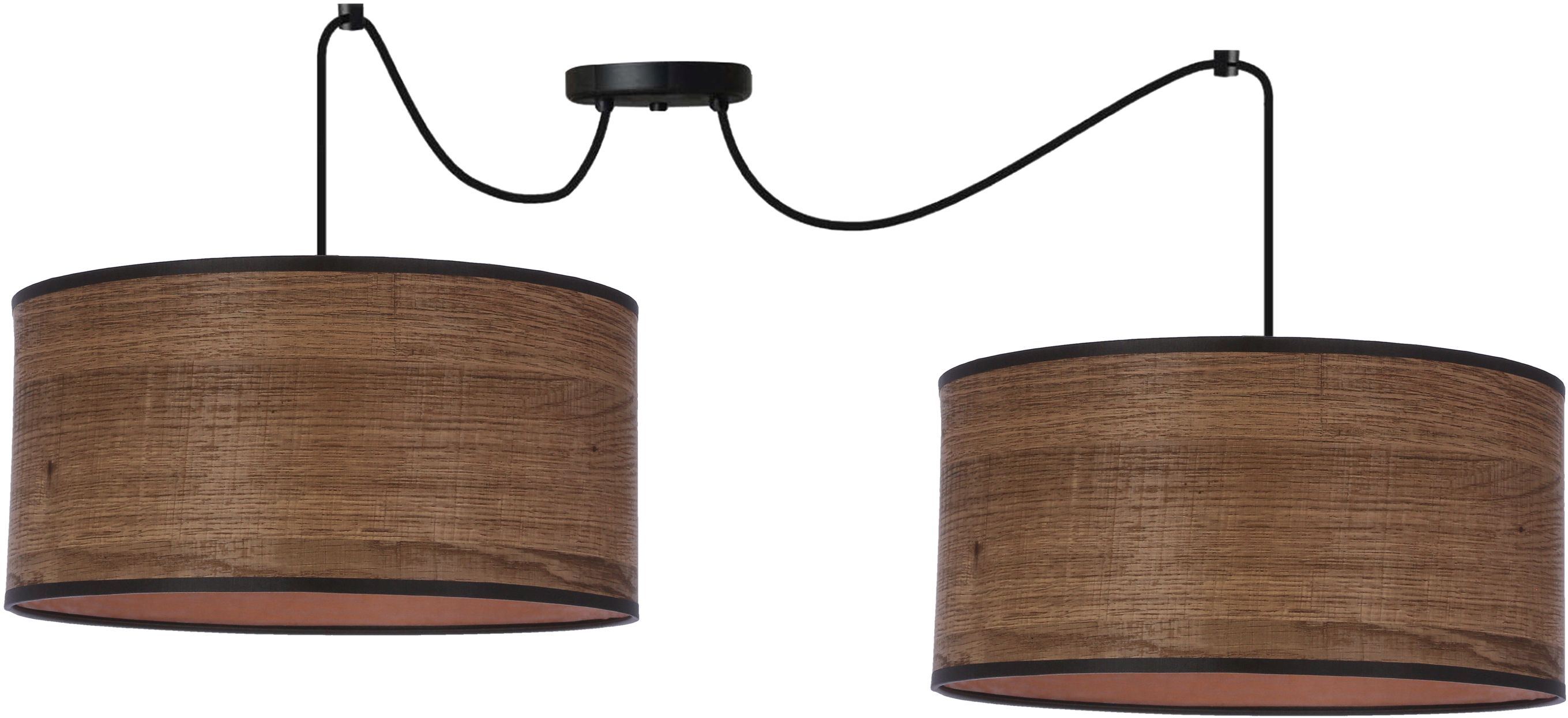 Candellux Legno lampa wisząca 2x40W czarny/brązowy 32-18397 - Wysyłka w 24h