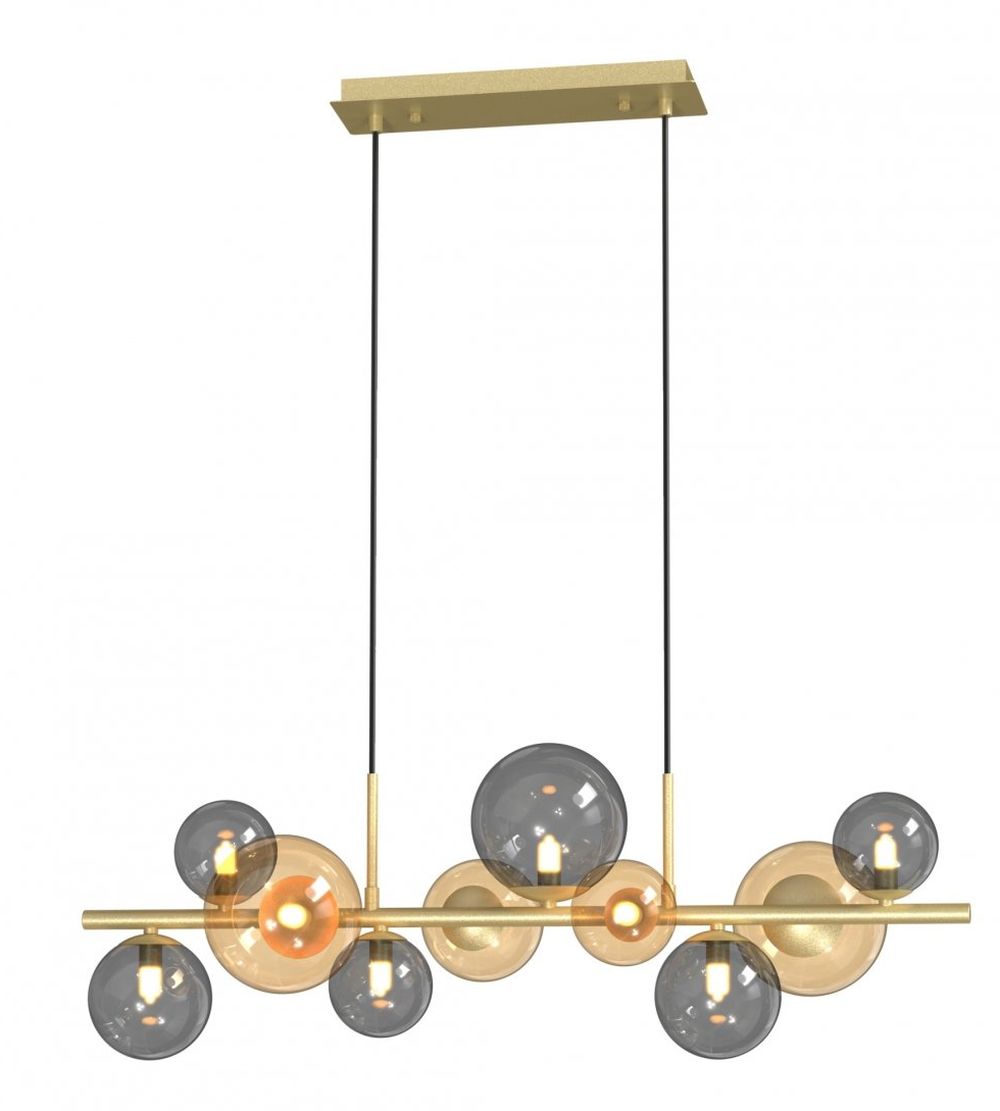 Zuma Line Villa lampa wisząca 10x3,5W złoty/szary/bursztynowy MD5918-10-EGN