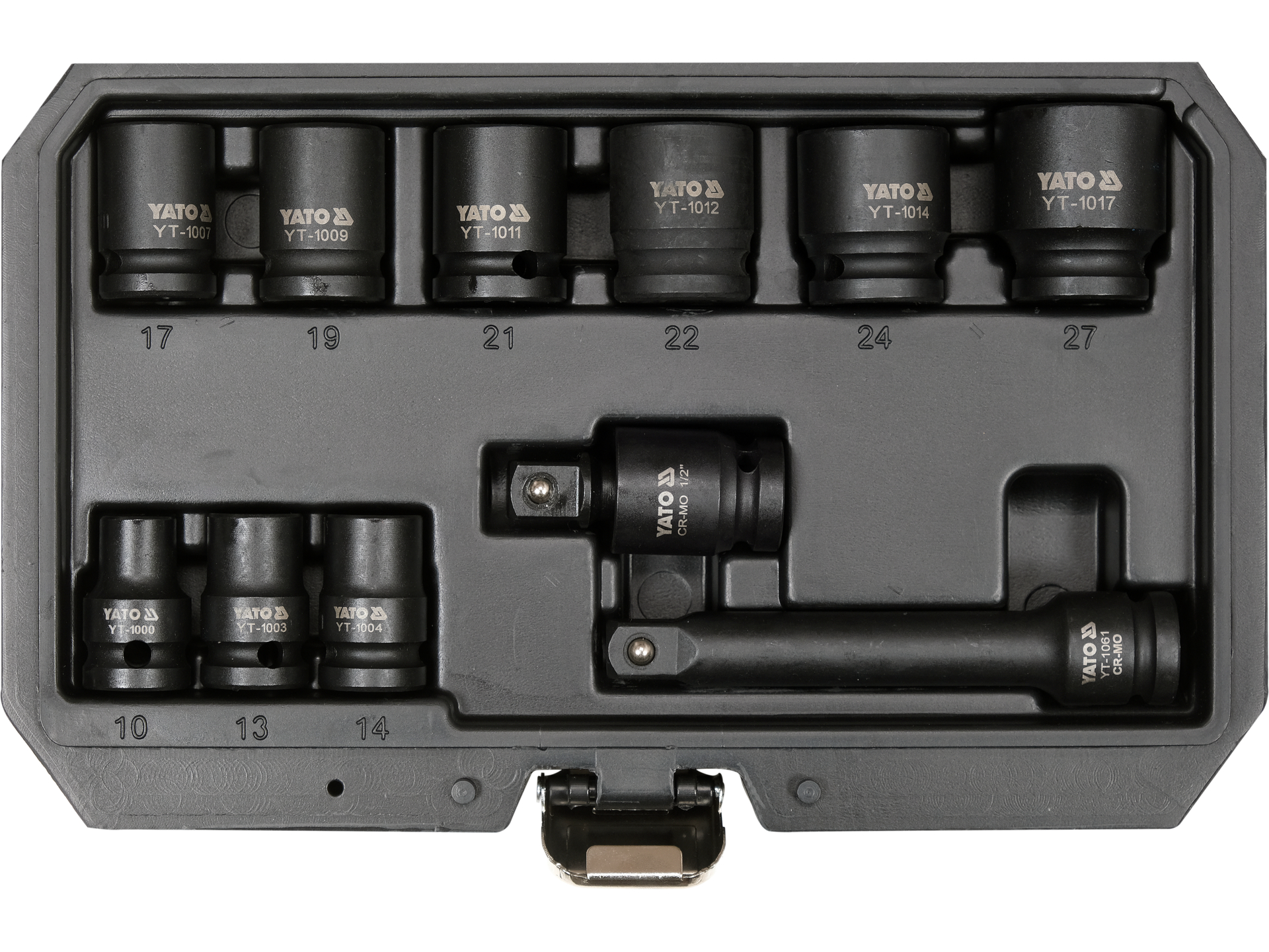 Zestaw nasadek udarowych YATO 1/2 cala 11 szt.uk system AS-Drive YT-10255