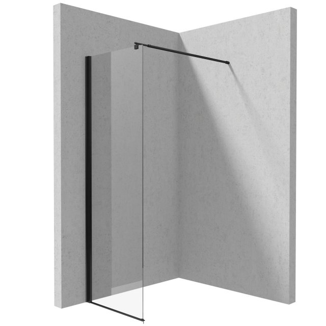 DEANTE Ścianka prysznicowa KERRIA PLUS walk-in boczna 60 cm nero KTS_