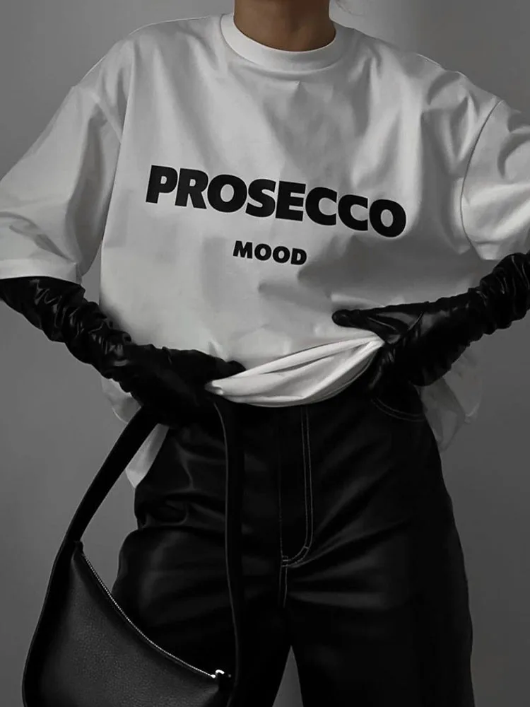 T-shirt Oversize damska bluzka Prosecco L04