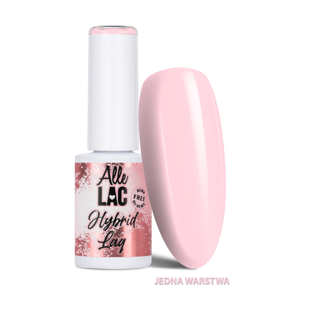 Lakier hybrydowy LED/UV Gel Polish Nudes N17 Delicate Pink AlleLac HEMA/Di-HEMA Free 6g