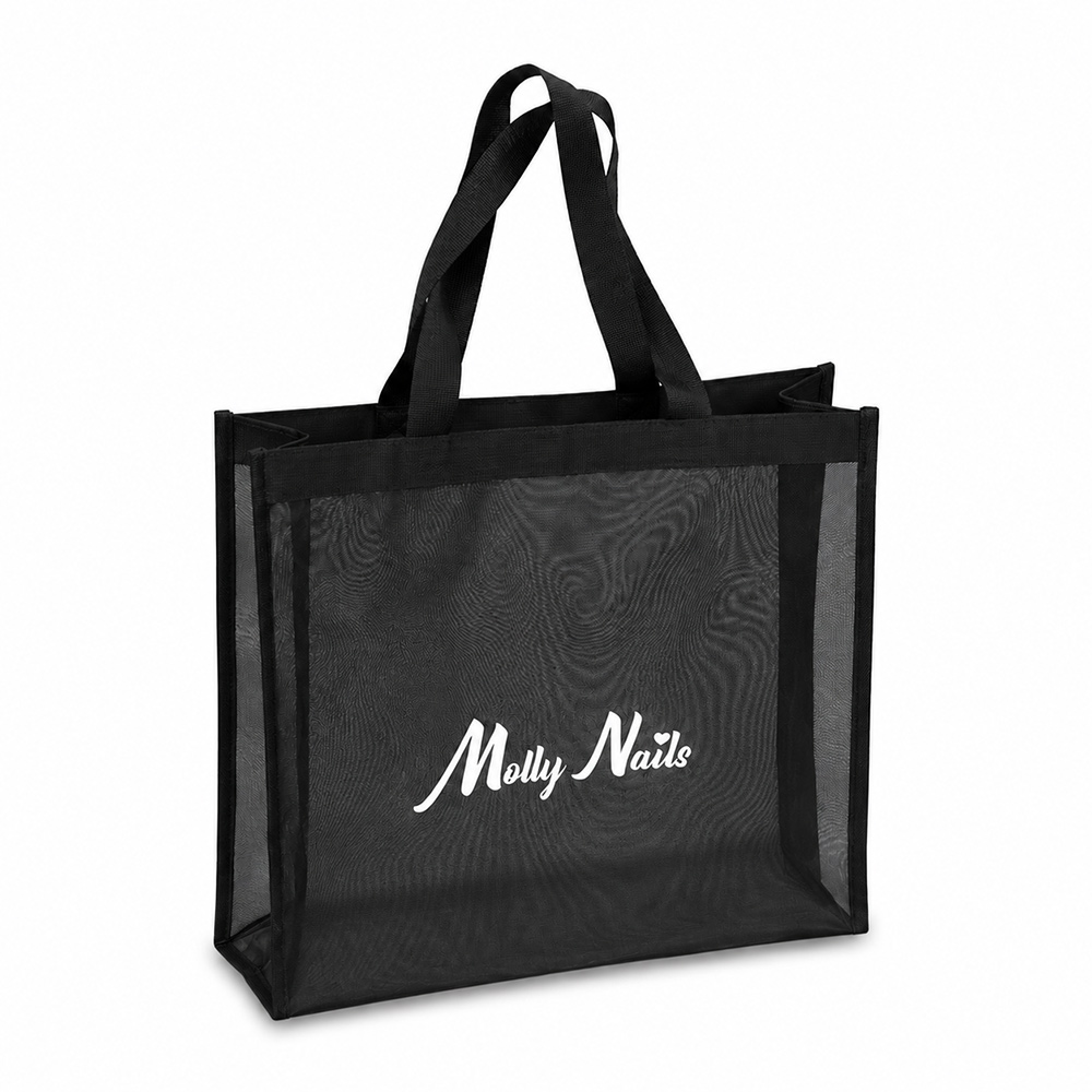 Torba Shopper Mesh Czarna MollyNails