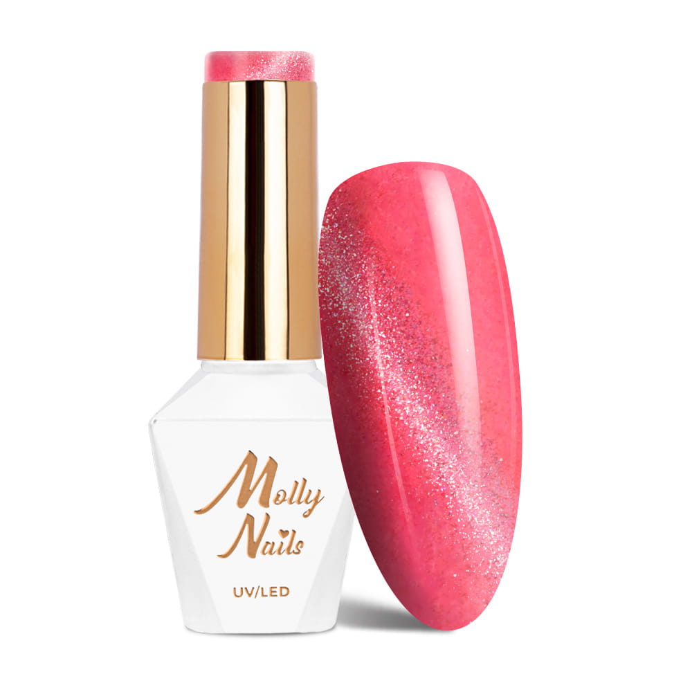Lakier hybrydowy LED/UV Gel Polish Molly Nails Neon Flashy Cat Eye Nr 172 HEMA/Di-HEMA Free 8g