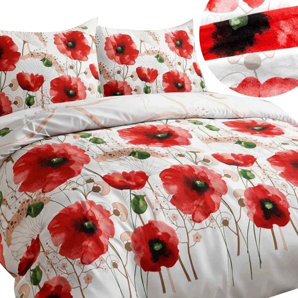 Pościel flanelowa, gruba FLANELA 160x200 wz. 31526/1 kolekcja FlaneLOVE