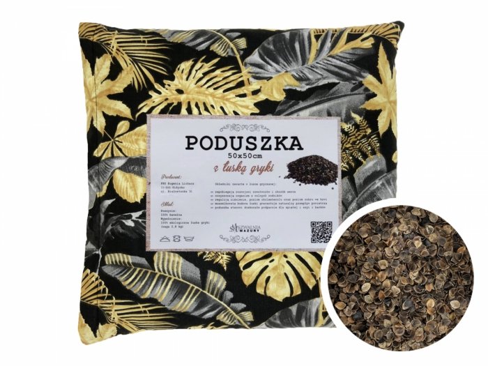 Poduszka z łuską gryki 50x50 wz. 5 tropikalny