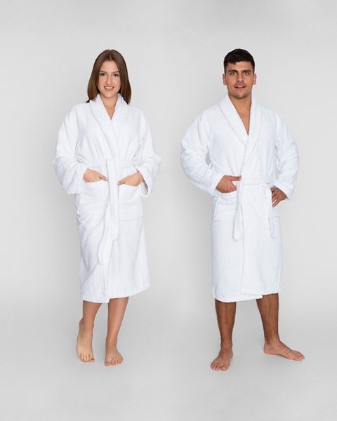 Szlafrok Classic Unisex Biały L/XL 350 g/m2